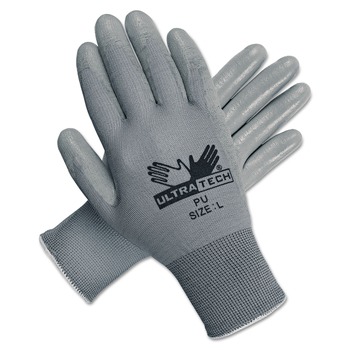 CLOTHING AND GEAR | MCR Safety Ultra Tech TaCartonile Dexterity Work Gloves - Large/White/Gray (1-Dozen) - 9696L