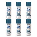 Paint | Rust-Oleum 331188 Painter's Touch 2X Ultra Cover Spray Paint, Ultra Matte Blue, 12 oz Aerosol Can, 6/Carton image number 0