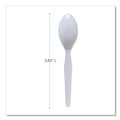  | Boardwalk BWK SPOONMWPS Mediumweight Polystyrene Teaspoons - White (100 /Box) image number 5