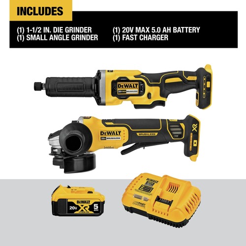 DEWALT 20V MAX XR 5 Tool Combo Kit (with Two 5-AH Batteries, Charger,  Storage Bag) in the Power Tool Combo Kits department at