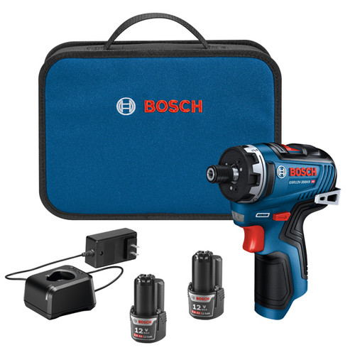  | Factory Reconditioned Bosch GSR12V-300HXB22-RT 12V Max Brushless Lithium-Ion 1/4 in. Cordless Hex Two-Speed Screwdriver Kit with 2 Batteries (2.0 Ah) image number 0