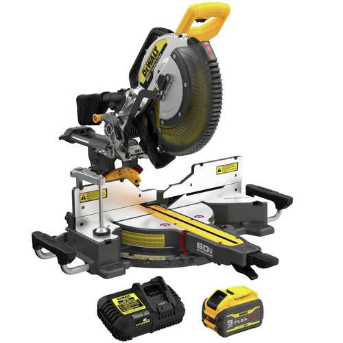 Miter Saws | Dewalt DCS781B 60V MAX Brushless Lithium-Ion 12 in. Cordless Double Bevel Sliding Miter Saw (Tool Only) image number 0