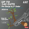 Chainsaws | Makita XCU14SR1 18V LXT Brushless Lithium‑Ion Cordless 6 in. Pruning Saw Kit (2 Ah) image number 13