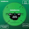 Table Saw Blades | Metabo HPT 115762M 10 in. 60-Tooth Fine Finish Blade image number 4