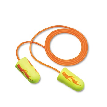 JOBSITE | 3M E-A-Rsoft Corded Foam Blasts Earplugs - Yellow Neon (200/Box) - 311-1252