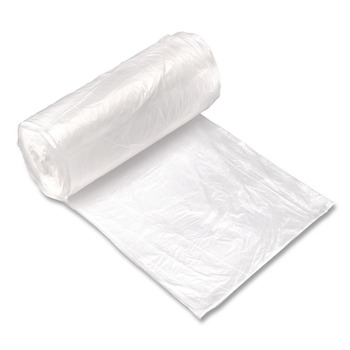 Pitt Plastics MR30371MC 30-Gallon 10 Microns High-Density 30 in. x 37 in. Coreless Mini Can Liners - Natural (500/Carton)