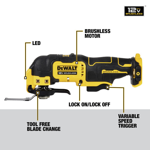 Dewalt 12V MAX XTREME Brushless Lithium Ion Cordless Oscillating Tool Tool Only DCS353B