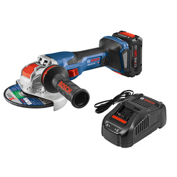 DEAL ZONE | Factory Reconditioned Bosch PROFACTOR 18V Spitfire X-LOCK Connected-Ready 5 - 6 in. Cordless Angle Grinder Kit with Slide Switch (8.0 Ah) - GWX18V-13CB14-RT
