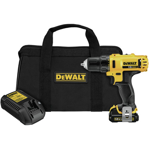 Drill Drivers | Factory Reconditioned Dewalt DCD710S1R 12V MAX 3/8 in. Cordless Drill Driver Kit image number 0