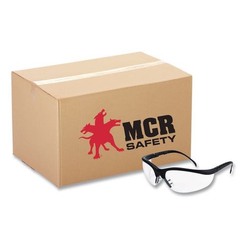 Eye Protection | MCR Safety KD110 Klondike Safety Glasses - Matte Black Frame/Clear Lens (12/Box) image number 0