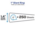 July Member-Exclusive Offer Save 10% off on One Item | Avery 19601 11 in. x 8.5 in. 3 Rings 1 in. Capacity Showcase Economy View Binders with Slant Rings - White image number 2