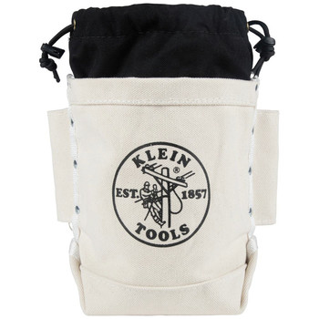CASES AND BAGS | Klein Tools 5 in. x 12 in. x 9 in. Extra Tall Top Closing Bolt Canvas Tool Bag - Natural - 5416TCP