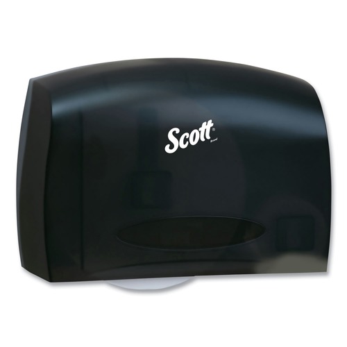  | Scott 09602 Essential 14.25 in. x 6 in. x 9.75 in. Coreless Jumbo Roll Tissue Dispenser for Business - Black image number 0