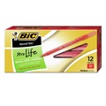 July Member-Exclusive Offer Save 10% off on One Item | BIC GSM11 RED Round Stic Xtra Life Medium 1 mm. Stick Ballpoint Pen - Red Ink/Translucent Red Barrel (1-Dozen) image number 1