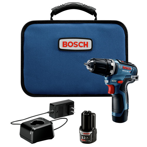  | Factory Reconditioned Bosch GSR12V-300B22-RT 12V Max EC Brushless Lithium-Ion 3/8 in. Cordless Drill Driver Kit (2 Ah) image number 0