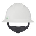 Hard Hats | MSA 475369 V-Gard Slotted Full-Brim Hard Hat with Fas-Trac III Suspension - White image number 1