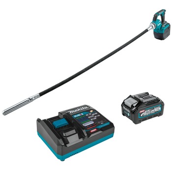 Makita GRV01M1 40V max XGT Brushless Lithium-Ion 5-1/2 ft. Cordless Concrete Vibrator Kit (4 Ah) Makita 40V max XGT Brushless Lithium-Ion 5-1/2 ft. Cordless Concrete Vibrator Kit (4 Ah) - GRV01M1