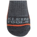Footwear | Klein Tools 60508 1 Pair Performance Thermal Socks - Large Dark Gray/Light Gray/Orange image number 5