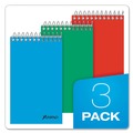  | Ampad 45-093 Narrow Ruled Memo Pads With (60) 3 in. x 5 in. Sheets - White Sheet/Assorted Cover Colors (3/Pack) image number 4
