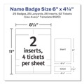 July Member-Exclusive Offer Save 10% off on One Item | Avery 08520 4.25 in. x 6 in. Top Load Lanyard-Style Badge Holder with Laser/Inkjet Inserts - White (25/Pack) image number 4