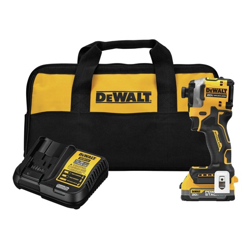 DeWALT 20V MAX System | Dewalt DCF850E1 20V MAX ATOMIC Brushless Lithium-Ion Cordless 1/4 in. Impact Driver Kit (1.7 Ah) image number 0