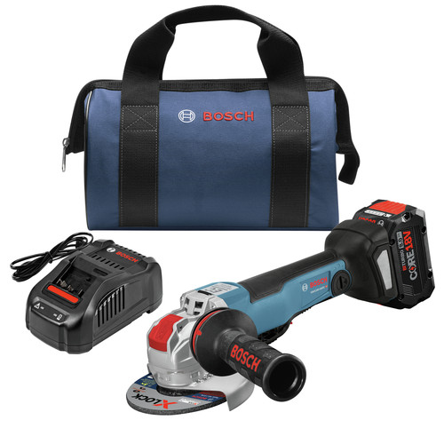 Factory Reconditioned Bosch 18V X-LOCK Brushless Lithium-Ion 4-1/2 - 5 in. Cordless Angle Grinder Kit (8 Ah) - GWX18V-50PCB14-RT