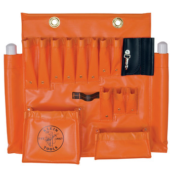 Klein Tools 10 Handtool Pockets Aerial Apron - Orange - 51829
