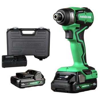 IMPACT DRIVERS | Metabo HPT 18V MultiVolt Brushless Sub-Compact Lithium-Ion Cordless Impact Driver Kit with 2 Batteries (2 Ah) - WH18DDXSM