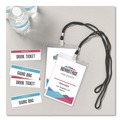 July Member-Exclusive Offer Save 10% off on One Item | Avery 08520 4.25 in. x 6 in. Top Load Lanyard-Style Badge Holder with Laser/Inkjet Inserts - White (25/Pack) image number 1