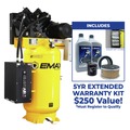 Stationary Air Compressors | EMAX ESS10V080V1K Silent Air Industrial 10 HP 80 gal. V4 2-Stage 1-Phase 38 CFM Air Compressor with EFKIT008AWBS Maintenance Kit image number 1