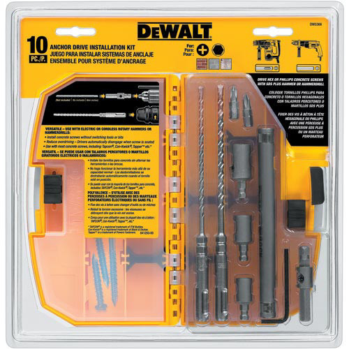 Bits and Bit Sets | Dewalt DW5366 10-Piece Rock Carbide and Anchor Drive Installation Kit image number 0