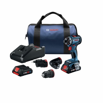 Factory Reconditioned Bosch GSR18V-800FCB24-RT 18V Brushless Lithium-Ion Cordless 5-In-1 Flexiclick System Drill Driver with 2 Batteries (4 Ah)