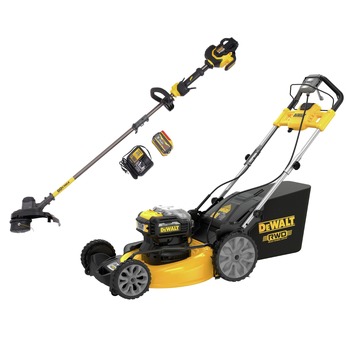 LAWN MOWERS | Dewalt 2X 20V MAX XR Brushless Self-Propelled 21-1/2 in. Cordless Mower Kit (10 Ah) and 60V MAX FLEXVOLT Brushless Cordless String Trimmer Kit (3 Ah) Bundle - DCMWSP255U2DCST970X1S-BNDL