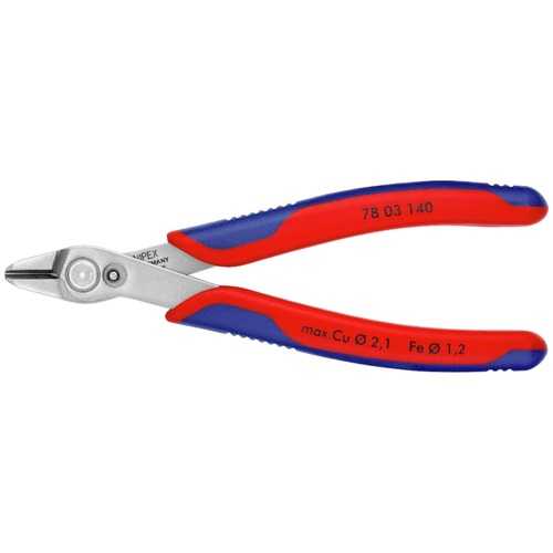 Metal Cutting Shears | Knipex 7803140 54 HRC 5-1/2 in. Electronic Super Knips with Comfort Grip - X-Large image number 0