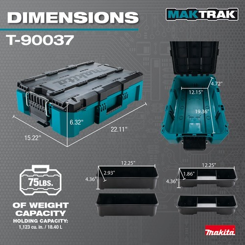 Makita MAKTRAK Medium Tool Box - T-90037