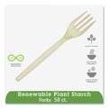  | WNA EPS002 7 in. EcoSense Renewable Plant Starch Cutlery Fork (50/Pack) image number 3