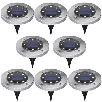 Black & Decker (8/Pack) Outdoor Solar-Powered Disk Light - BDSLDK8P