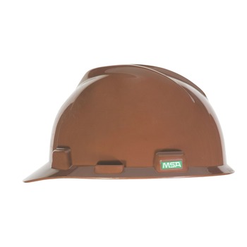 MSA V-Gard Slotted Cap with Staz-On Suspension - Brown - 464658