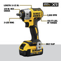 Dewalt DCF890M2 20V MAX XR Cordless Lithium-Ion 3/8 in. Compact Impact Wrench Kit image number 5