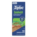  | Ziploc 383179 1.2 mil. 6.5 in. x 5.88 in. Resealable Sandwich Bags - Clear (40/Box) image number 2