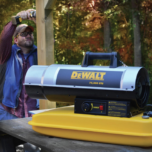 Dewalt DXH75KT 75,000 BTU Forced Air Kerosene Construction Heater | CPO  DeWALT