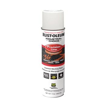 Rust-Oleum 203030V 17 oz. Aerosol Can Industrial Choice M1600 System Solvent-Based Precision Line Marking Paint - Flat White (12/Carton)