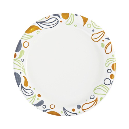  | Boardwalk BWKDEER6PLT 6 in. Diameter Coated/Soak Proof Deerfield Printed Paper Plates - Multicolor (250/Pack, 4 Packs/Carton) image number 0