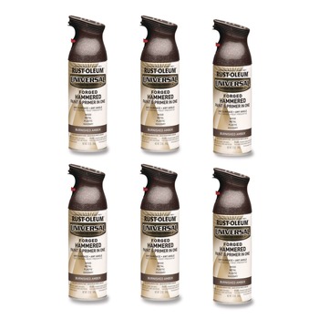 Rust-Oleum Universal Premium Spray Paint, Hammer Amber, 12 oz Aerosol Can, 6/Carton - 271480