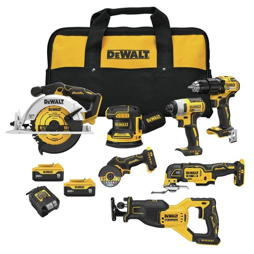 Combo Kits | Dewalt DCK730P2 20V MAX Brushless Lithium-Ion Cordless 7-Tool Combo Kit (5 Ah) image number 0