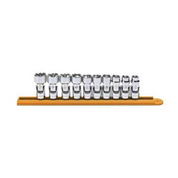 GearWrench (10-Piece) 3/8 in. Drive 6-Point Flex Metric Socket Set - 80565
