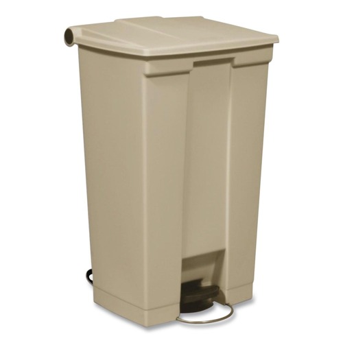 Rubbermaid Commercial 18 Gallon Polyethylene Step-On Receptacle - Beige - FG614500BEIG