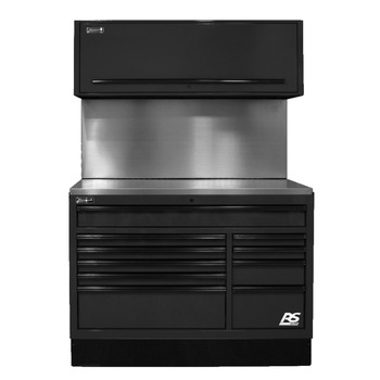 Homak 54 in. CTS Conversion Kit with Solid Backsplash - Black - BKCTS54003