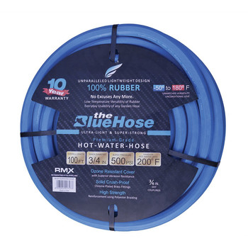 OUTDOOR TOOLS AND EQUIPMENT | BluBird BluBird AG-Lite 3/4 in. x 100 ft. Hot and Cold Water Rubber Garden Hose - BSAL34100