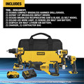 Dewalt DCK449E1P1 20V MAX XR Brushless Lithium-Ion 4-Tool Combo Kit with (1) 1.7 Ah and (1) 5 Ah Battery image number 10